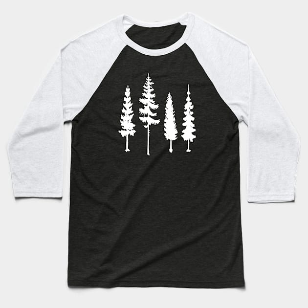 Artsy trees silhouette Baseball T-Shirt by PallKris